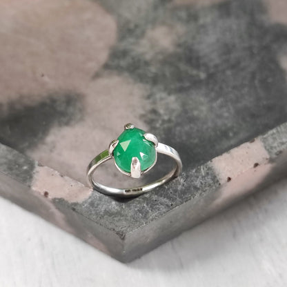 Rose-cut Emerald Ring