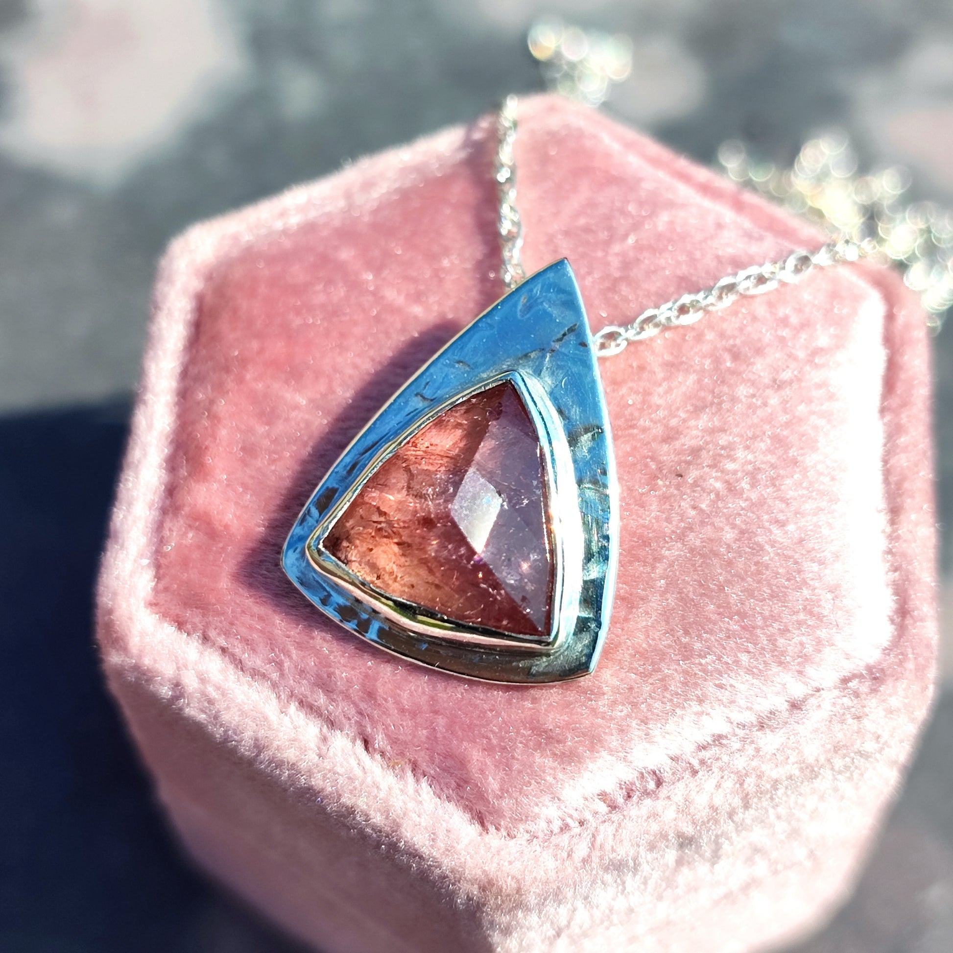 Sterling silver hot sale tourmaline pendant