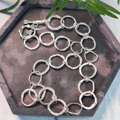 Sterling silver Organic Chunky Chain